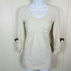 CAbi Scoop Neck Ruched Front Top Style 845